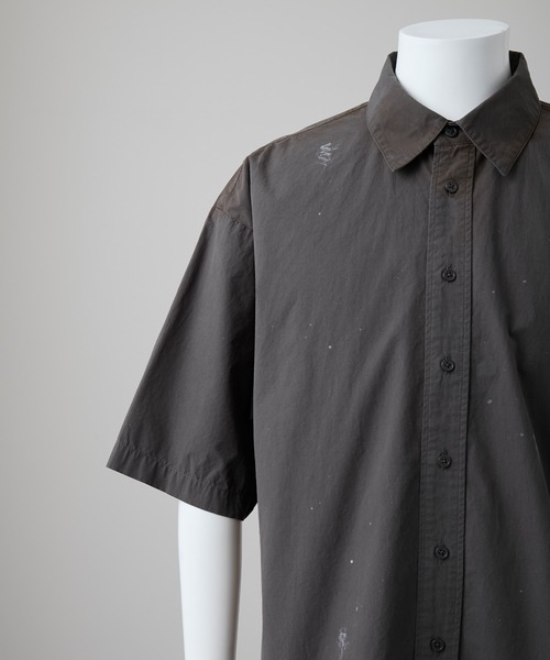 GRANCY（グランシー）の「【GRANCY】Dirty Short-sleeved Shirt / ダーティ半袖シャツ（シャツ/ブラウス・メンズ・ブラック/ホワイト・S/M/L）」の18枚目の写真