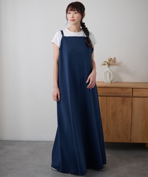 DAYRA(デイラ)の「ダブル ストラップ バックスリット キャミソール ワンピース(ワンピース・レディース・ブラック/ダークグレー/ネイビー・FREE)」の15枚目の写真
