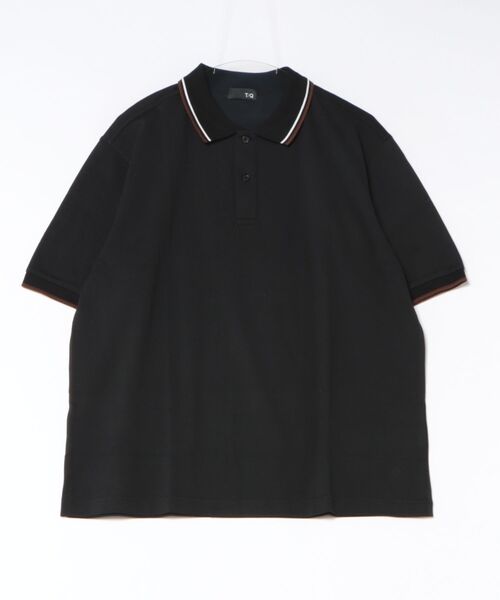 TAKA-Q(タカキュー)の「ポロシャツ 半袖 メンズ 綿混 鹿の子 リブ ライン(ポロシャツ・メンズ・ブラック/ネイビー/ブラウン/ホワイト・MEDIUM/LARGE/X-LARGE)」の16枚目の写真