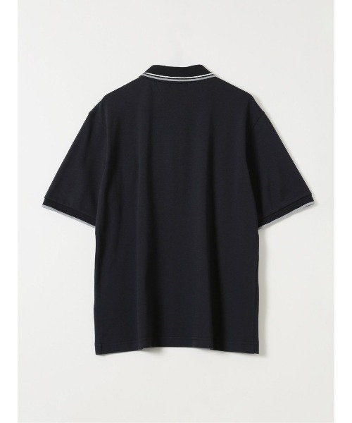 TAKA-Q(タカキュー)の「ポロシャツ 半袖 メンズ 綿混 鹿の子 リブ ライン(ポロシャツ・メンズ・ブラック/ネイビー/ブラウン/ホワイト・MEDIUM/LARGE/X-LARGE)」の10枚目の写真