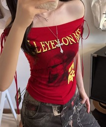 GLAVIL by tutuha カップ付き肩出しオフショルダートップススカル 肩出し」に該当するTシャツ/カットソー（オフショルダー）ファッション
