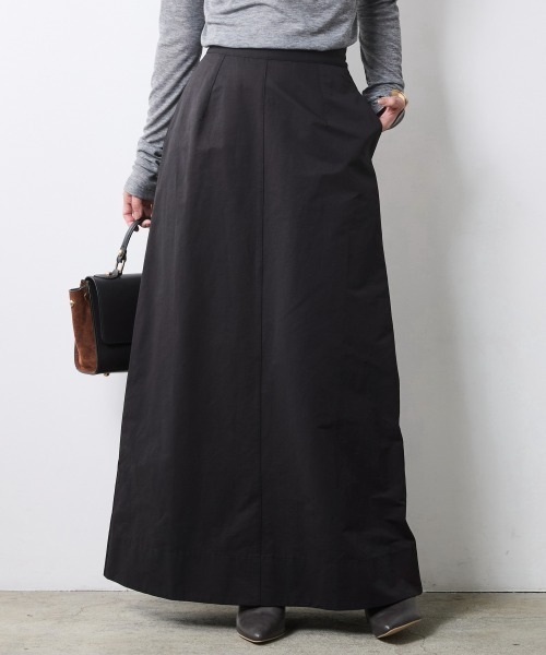 CHIC STYLE(シックスタイル)の「Aラインマキシスカート<大きいサイズ有>シックスタイル(スカート・レディース・ブラック/ベージュ系・4L/5L/3L/LL/L/M)」の4枚目の写真