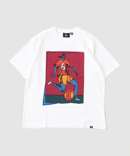 By Parra(バイパラ)の「by Parra Kicked around t-shirt(Tシャツ/カットソー・メンズ・ホワイト・LARGE/MEDIUM)」の1枚目の写真