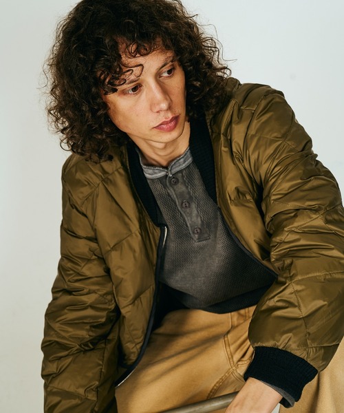 TOWNCRAFT(タウンクラフト)の「TOWNCRAFT / タウンクラフト 700FP Premium Quilted Light Down Jacket Water-Repellent キルティング ライト ダウンジャケット 撥水(ダウンジャケット/コート・メンズ・ブラック/ブラウン/オリーブ・MEDIUM/LARGE)」の11枚目の写真