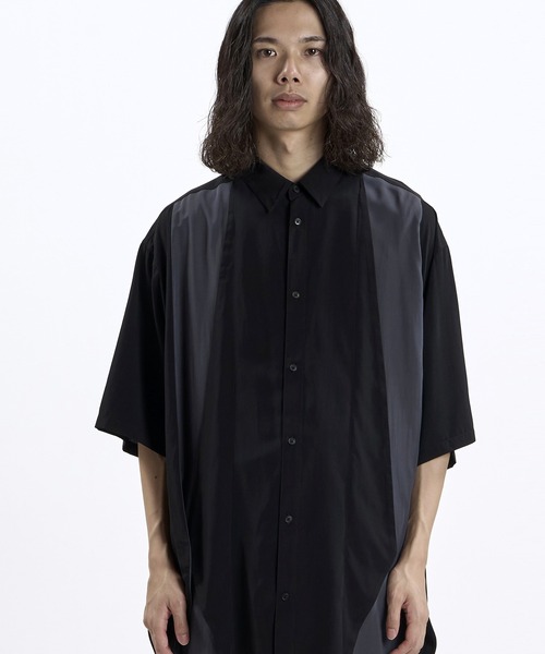 NO ID.(ノーアイディ)の「【NO ID.】3D Gather Half Sleeve Long Shirt / 3Dギャザー ハーフスリーブ ロング シャツ(シャツ/ブラウス・メンズ・ブラック/その他23/その他22・ONE SIZE)」の18枚目の写真