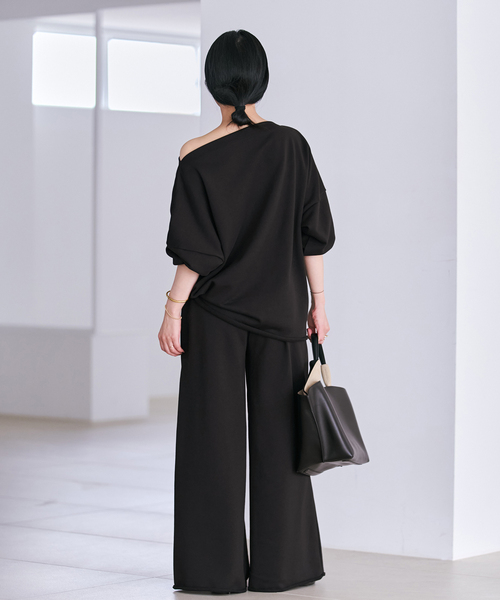 plage(プラージュ)の「nuance sweat パンツ(スウェットパンツ・レディース・チャコールグレー/ベージュ・38/36)」の21枚目の写真