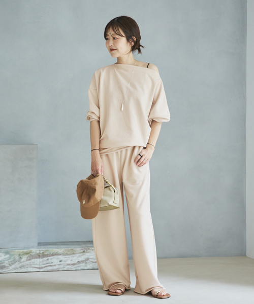 plage(プラージュ)の「nuance sweat パンツ(スウェットパンツ・レディース・チャコールグレー/ベージュ・38/36)」の16枚目の写真
