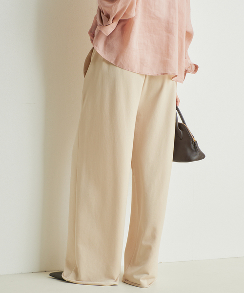 plage(プラージュ)の「nuance sweat パンツ(スウェットパンツ・レディース・チャコールグレー/ベージュ・38/36)」の3枚目の写真