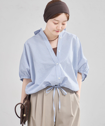IENA | ストライプ ドロスト BOXYシャツ(シャツ/ブラウス)