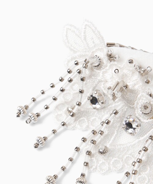 tanakadaisuke(タナカダイスケ)の「【tanakadaisuke/タナカダイスケ】Snow bijou barrette right/バレッタ/右用(バレッタ/ヘアクリップ・レディース・ホワイト・FREE)」の20枚目の写真