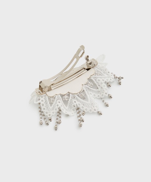 tanakadaisuke(タナカダイスケ)の「【tanakadaisuke/タナカダイスケ】Snow bijou barrette right(バレッタ/ヘアクリップ・レディース・ホワイト・FREE)」の2枚目の写真