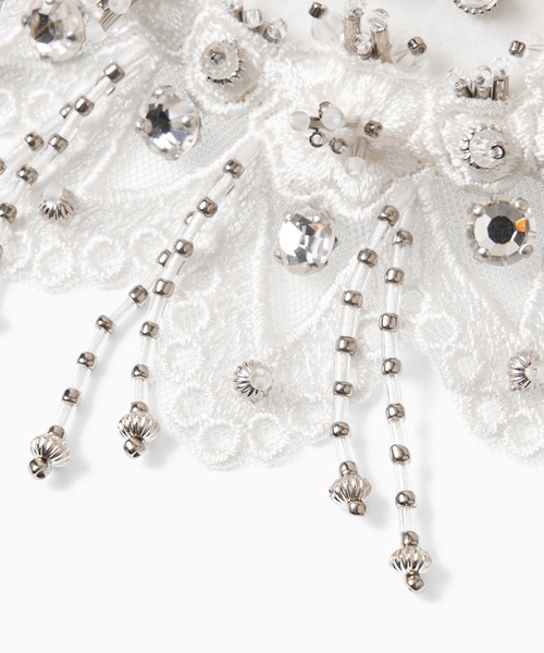 tanakadaisuke(タナカダイスケ)の「【tanakadaisuke/タナカダイスケ】Snow bijou barrette right(バレッタ/ヘアクリップ・レディース・ホワイト・FREE)」の8枚目の写真