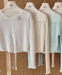 セール】クロップド丈ニット＆シャギーキャミワンピースセット