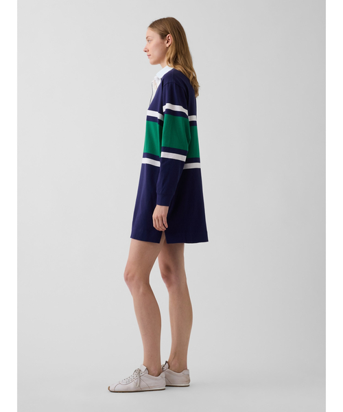 GAP(ギャップ)の「リラックスフィット GAPロゴ ラグビーミニワンピース(ワンピース・レディース・マルチ/レッド・S/XS/M/XXS/L)」の5枚目の写真