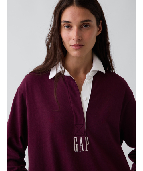 GAP(ギャップ)の「リラックスフィット GAPロゴ ラグビーミニワンピース(ワンピース・レディース・マルチ/レッド・S/XS/M/XXS/L)」の6枚目の写真