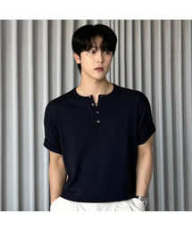 26 SS ウォッシャブルリネンヘンリーネッククロップニット（6カラー）