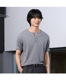 26 SS ウォッシャブルリネンヘンリーネッククロップニット(6カラー)
