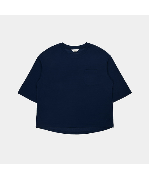 PIGMENT（ピグメント）の「[オールデイクール]ポケット7部Tシャツ (YZTS2604114)（Tシャツ/カットソー・レディース・ネイビー/キャメル/ミント/ブラック/アイボリー・FREE）」の4枚目の写真