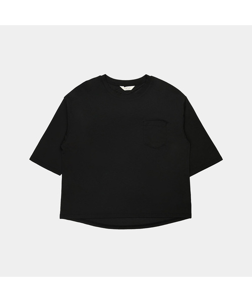 PIGMENT（ピグメント）の「[オールデイクール]ポケット7部Tシャツ (YZTS2604114)（Tシャツ/カットソー・レディース・ネイビー/キャメル/ミント/ブラック/アイボリー・FREE）」の2枚目の写真