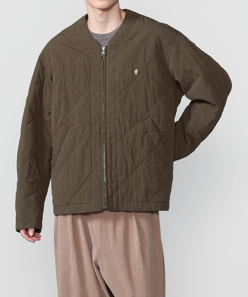 GYMPHLEX(ジムフレックス)の「Gymphlex | コットンナイロン ノーカラーキルティングジャケット MEN(ノーカラージャケット・メンズ・ブラウン/ブラック/グレー・M/L)」の10枚目の写真