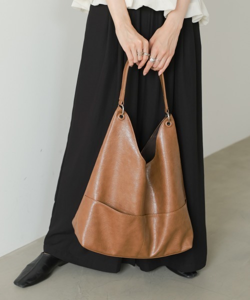 Bab(バブ)の「フロントポケットトートBAG(トートバッグ・レディース・オフホワイト/ブラウン/ブラック・ONESIZE)」の1枚目の写真