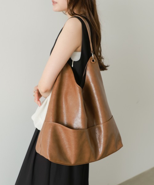 Bab(バブ)の「フロントポケットトートBAG(トートバッグ・レディース・オフホワイト/ブラウン/ブラック・ONESIZE)」の10枚目の写真