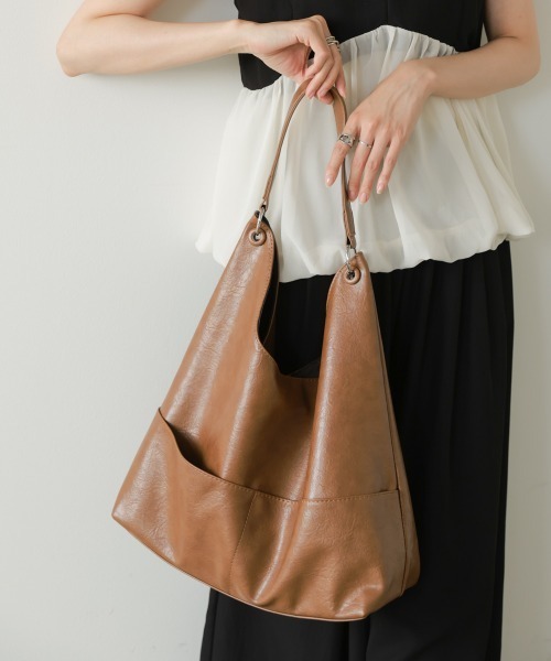 Bab(バブ)の「フロントポケットトートBAG(トートバッグ・レディース・オフホワイト/ブラウン/ブラック・ONESIZE)」の11枚目の写真