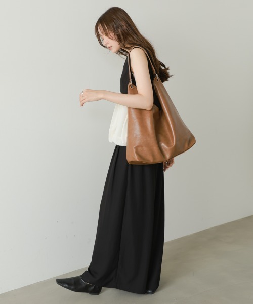 Bab(バブ)の「フロントポケットトートBAG(トートバッグ・レディース・オフホワイト/ブラウン/ブラック・ONESIZE)」の12枚目の写真