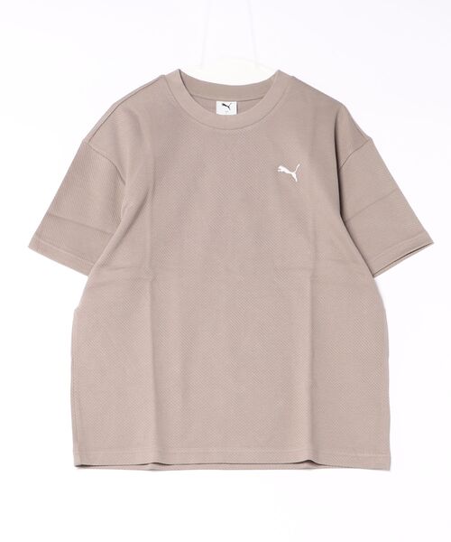 PUMA（プーマ）の「《PUMA》ESS ELEVATED リラックスド マテリアル Tシャツ（Tシャツ/カットソー・メンズ・グリーン系その他/ブラック/グレー系その他/ネイビー・S/M/L/XL/XXL）」の2枚目の写真