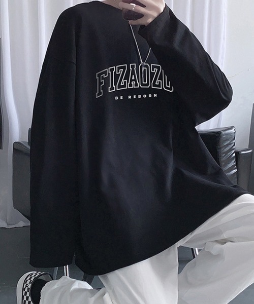KELVIN（ケルヴァン）の「Vintage College Long Tee ヴィンテージカレッジロンT（Tシャツ/カットソー・メンズ・ホワイト/ブラック・MEDIUM/LARGE）」の4枚目の写真