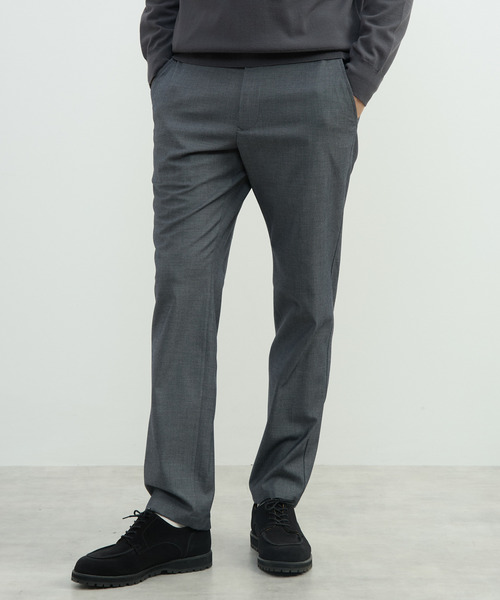 MEN'S MELROSE（メンズメルローズ）の「ハイファンクションツイルトラウザーズ | 4WAYストレッチ / 防シワ / ウォッシャブル（スラックス・メンズ・ブラック/ベージュ/ネイビー・2/4/3/5）」の3枚目の写真