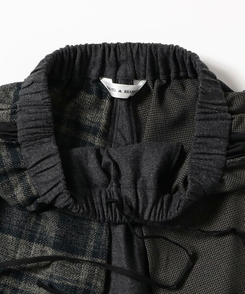 TORI-TO(トリト)の「【別注】TORI-TO × BEAMS BOY / チェック フリル ロング スカート(スカート・レディース・チャコールグレー/ネイビー・ONE SIZE)」の4枚目の写真