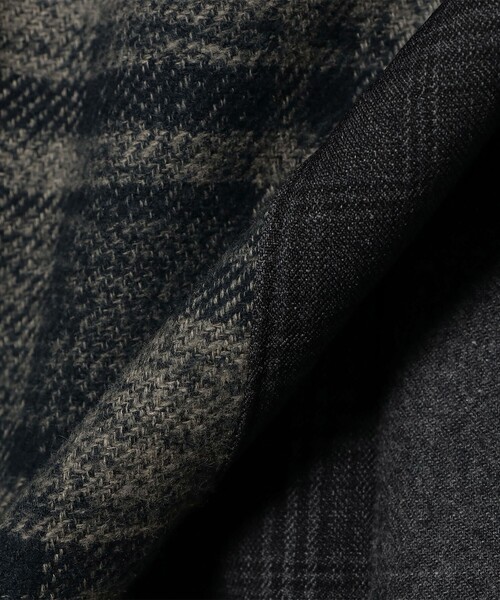 TORI-TO(トリト)の「【別注】TORI-TO × BEAMS BOY / チェック フリル ロング スカート(スカート・レディース・チャコールグレー/ネイビー・ONE SIZE)」の6枚目の写真