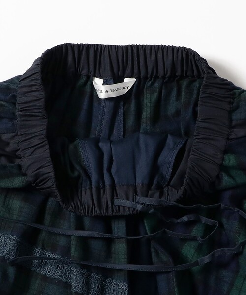 TORI-TO(トリト)の「【別注】TORI-TO × BEAMS BOY / チェック フリル ロング スカート(スカート・レディース・チャコールグレー/ネイビー・ONE SIZE)」の10枚目の写真
