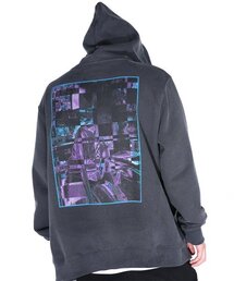 ピグメントダイフードジップアップ NOJO [チャコール]