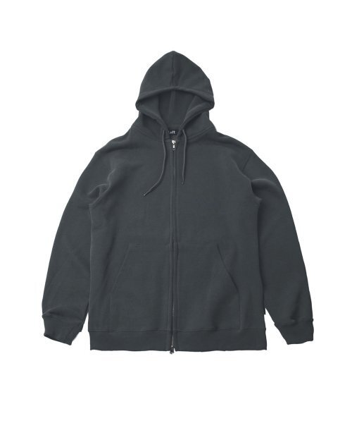 LEFTSEOUL（レフトソウル）の「ピグメントダイフードジップアップ NOJO [チャコール]（パーカー・メンズ・その他・LARGE/MEDIUM）」の2枚目の写真