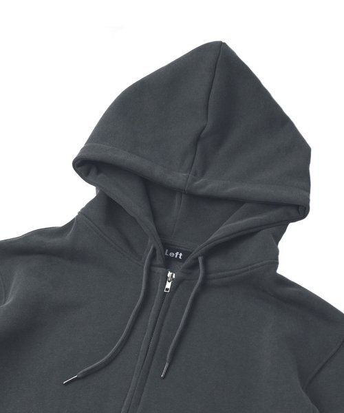 LEFTSEOUL（レフトソウル）の「ピグメントダイフードジップアップ NOJO [チャコール]（パーカー・メンズ・その他・LARGE/MEDIUM）」の4枚目の写真