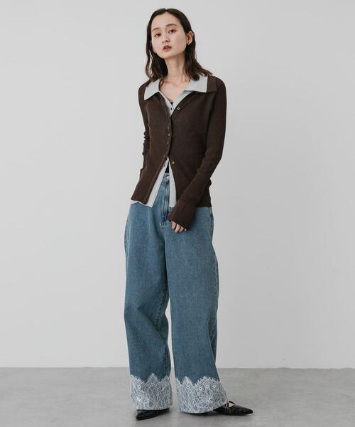 SENSE OF PLACE by URBAN RESEARCH(センスオブプレイスバイアーバンリサーチ)の「2WAYウエストレースヘムデニム(デニムパンツ・レディース・ベージュ/グレー/インディゴブルー・MEDIUM/SMALL)」の21枚目の写真
