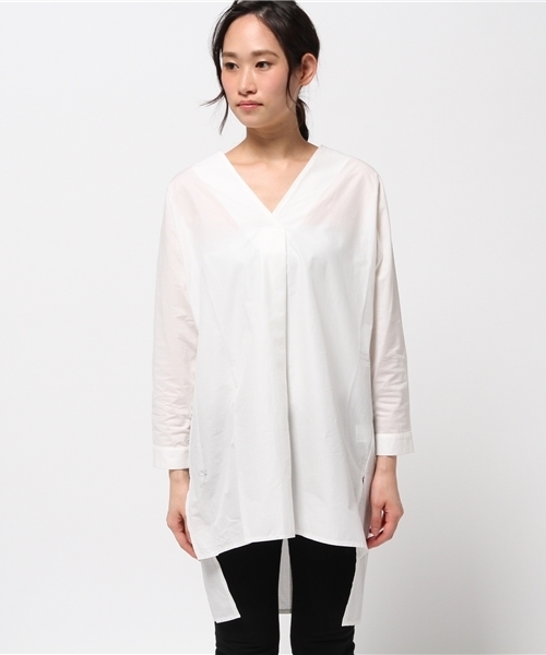 LIVI it（リヴィ イット）の「【LIVI it】前後差ロングブラウス（シャツ/ブラウス・レディース・ホワイト/ブラック・FREE）」の3枚目の写真