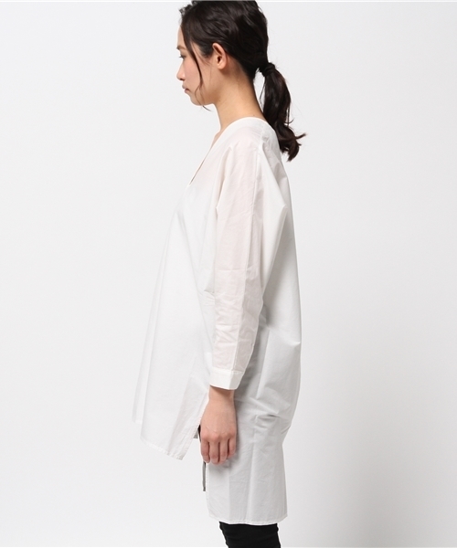LIVI it（リヴィ イット）の「【LIVI it】前後差ロングブラウス（シャツ/ブラウス・レディース・ホワイト/ブラック・FREE）」の4枚目の写真