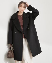 カシミヤブレンド ロングチェスターコート