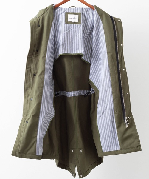 Ben Sherman(ベンシャーマン)の「BEN SHERMAN ベンシャーマン フィッシュテールヘムアジャスタブルコート(モッズコート・メンズ・カーキオリーブ・SMALL)」の3枚目の写真