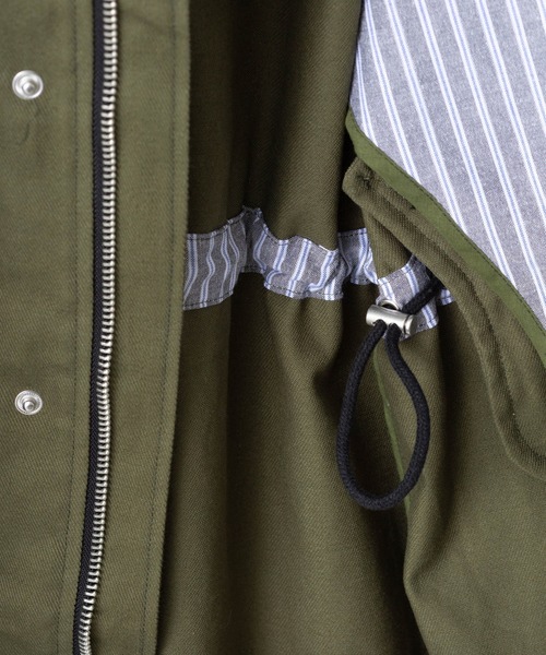 Ben Sherman(ベンシャーマン)の「BEN SHERMAN ベンシャーマン フィッシュテールヘムアジャスタブルコート(モッズコート・メンズ・カーキオリーブ・SMALL)」の11枚目の写真