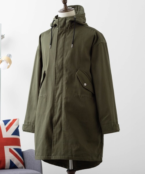 Ben Sherman(ベンシャーマン)の「BEN SHERMAN ベンシャーマン フィッシュテールヘムアジャスタブルコート(モッズコート・メンズ・カーキオリーブ・SMALL)」の16枚目の写真