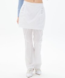 PY RIVET SKIRT PANTS(WHITE)