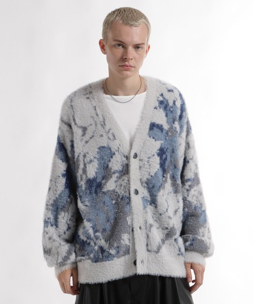HARE(ハレ)の「フェザーシャギーニットガラカーディガン(HARE)(カーディガン/ボレロ・メンズ・ブラック/グリーン/グレー/ホワイト・FREE)」の17枚目の写真