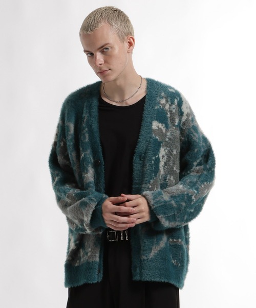 HARE(ハレ)の「フェザーシャギーニットガラカーディガン(HARE)(カーディガン/ボレロ・メンズ・ブラック/グリーン/グレー/ホワイト・FREE)」の19枚目の写真