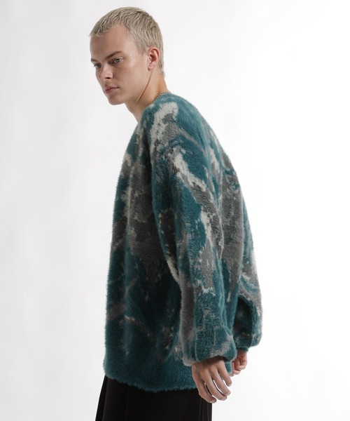 HARE(ハレ)の「フェザーシャギーニットガラカーディガン(HARE)(カーディガン/ボレロ・メンズ・ブラック/グリーン/グレー/ホワイト・FREE)」の20枚目の写真