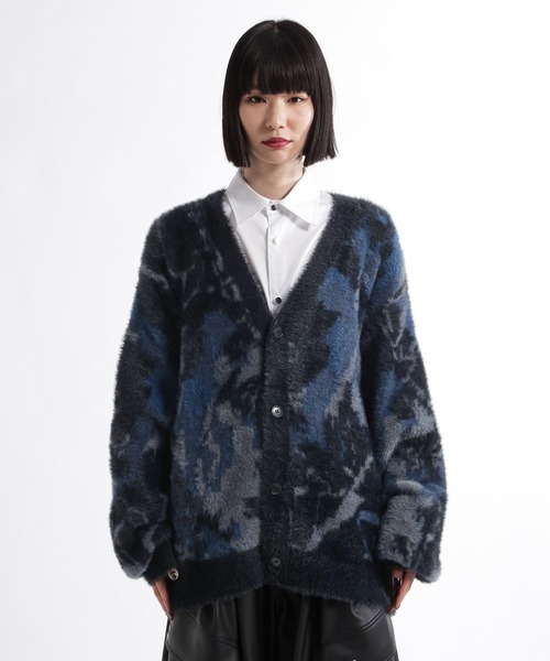 HARE(ハレ)の「フェザーシャギーニットガラカーディガン(HARE)(カーディガン/ボレロ・メンズ・ブラック/グリーン/グレー/ホワイト・FREE)」の21枚目の写真