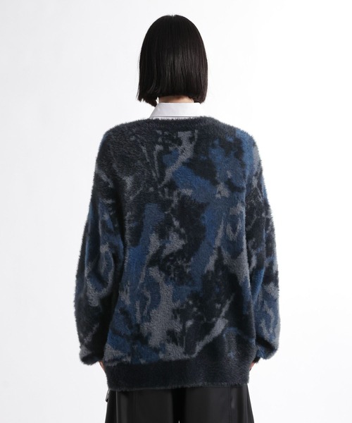HARE(ハレ)の「フェザーシャギーニットガラカーディガン(HARE)(カーディガン/ボレロ・メンズ・ブラック/グリーン/グレー/ホワイト・FREE)」の11枚目の写真